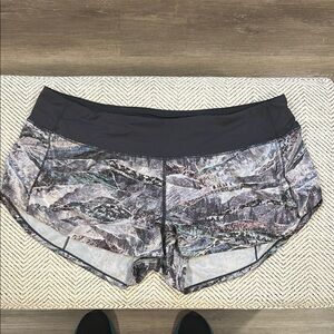 Lululemon Athletica Gray and Black Athletic Shorts